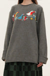 YANYAN KNITS Fall/Winter 2025 Pullover Sweater YYK-YYW25-1321-PINSE (Color Block Design) (YYW25-1321 YYW25-1322)